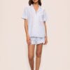 Eberjey Shorty  PJ Set Nautico white/cornflower blue