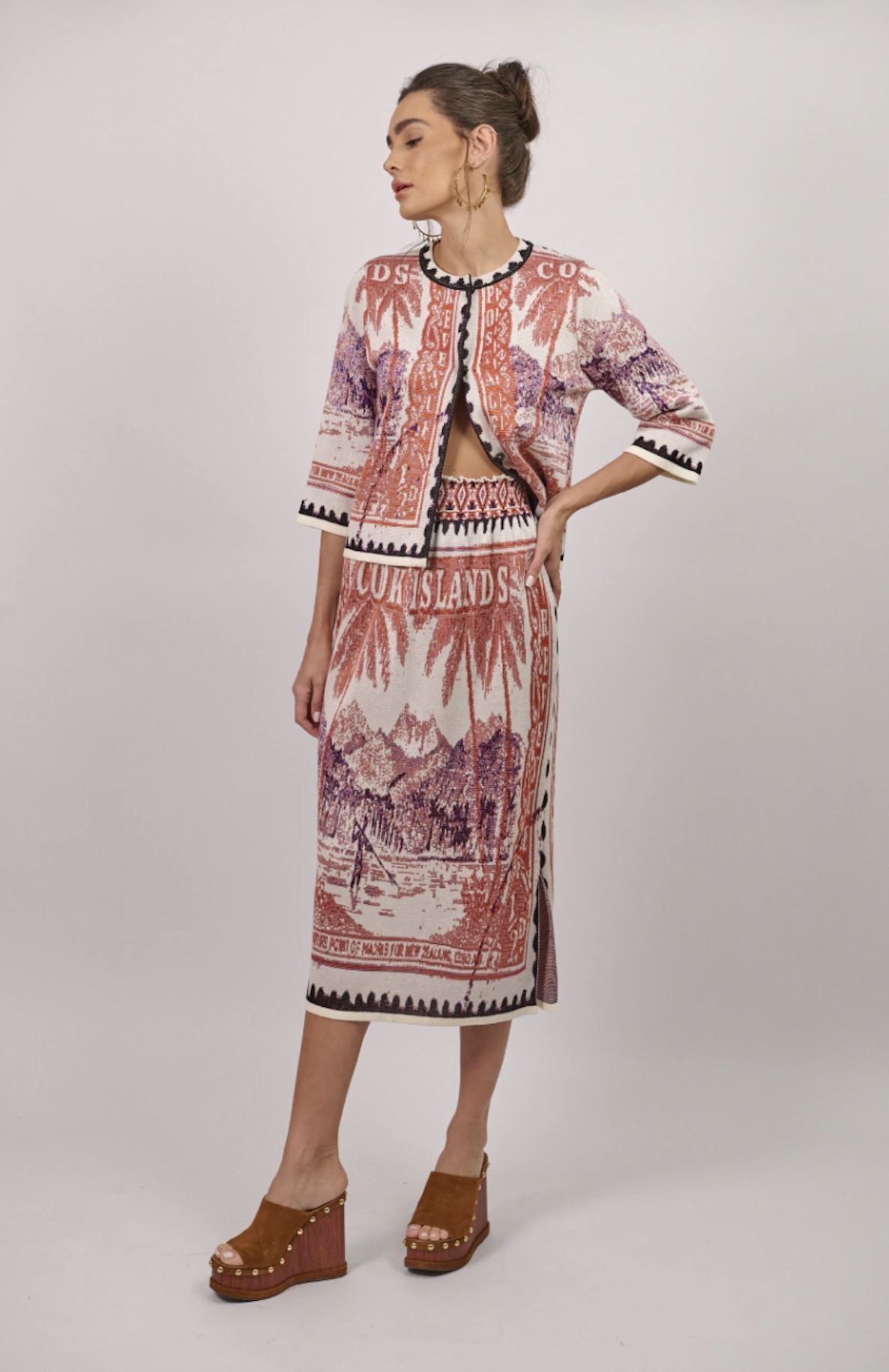 Cecilia Prado Maxi Skirt Roseli orange