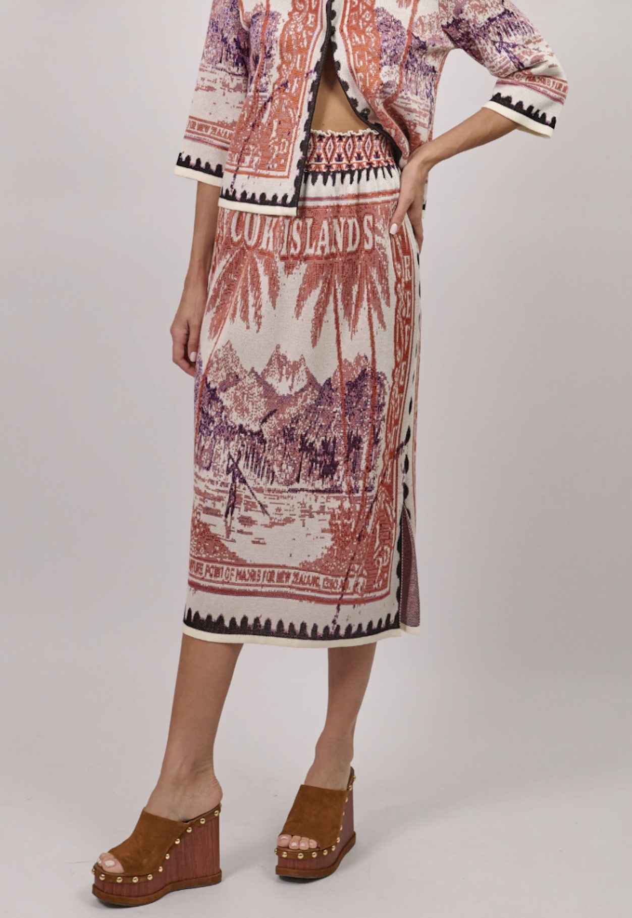 Cecilia Prado Maxi Skirt Roseli orange