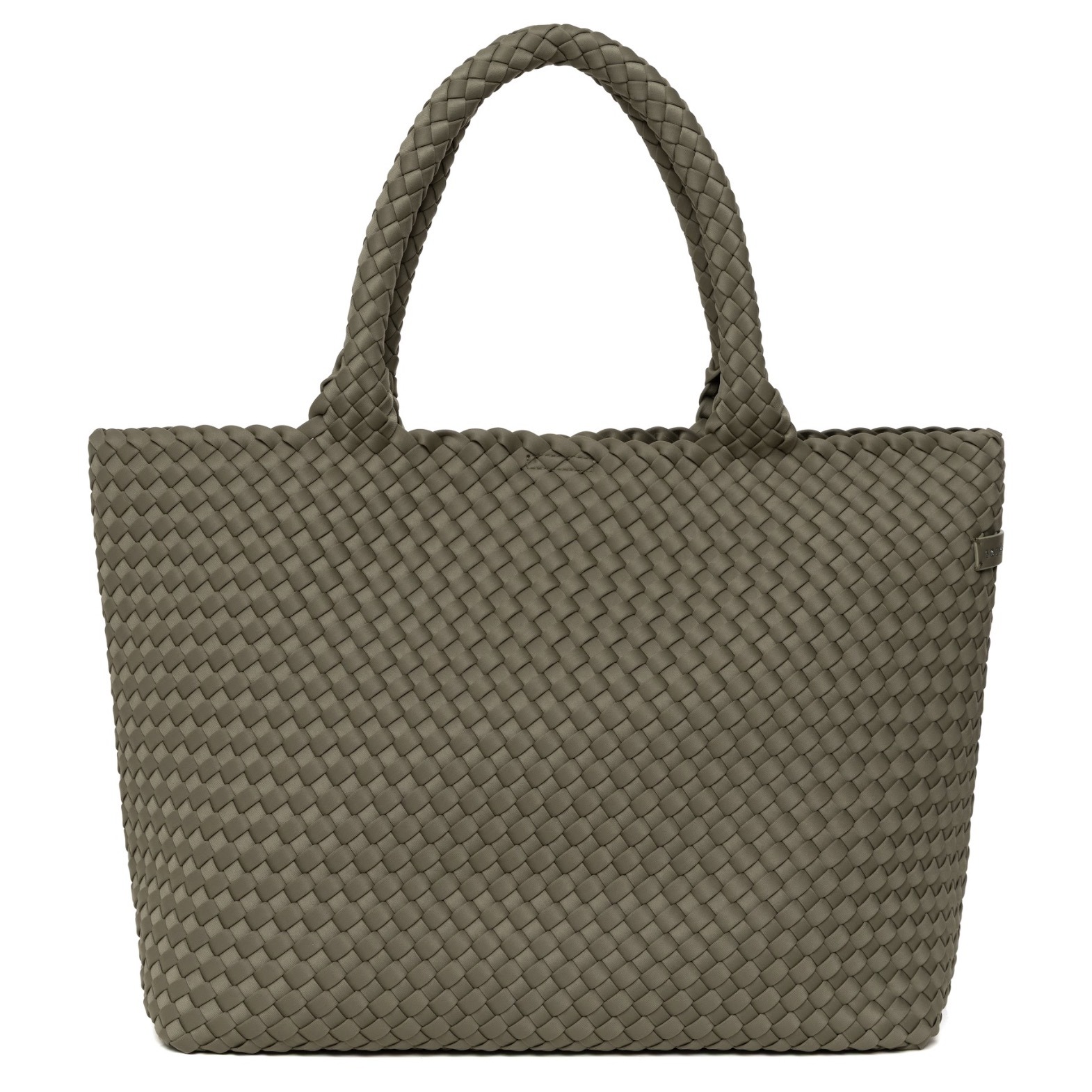 Sorbet Island Handwoven Neoprene Tote Bag Large light grey