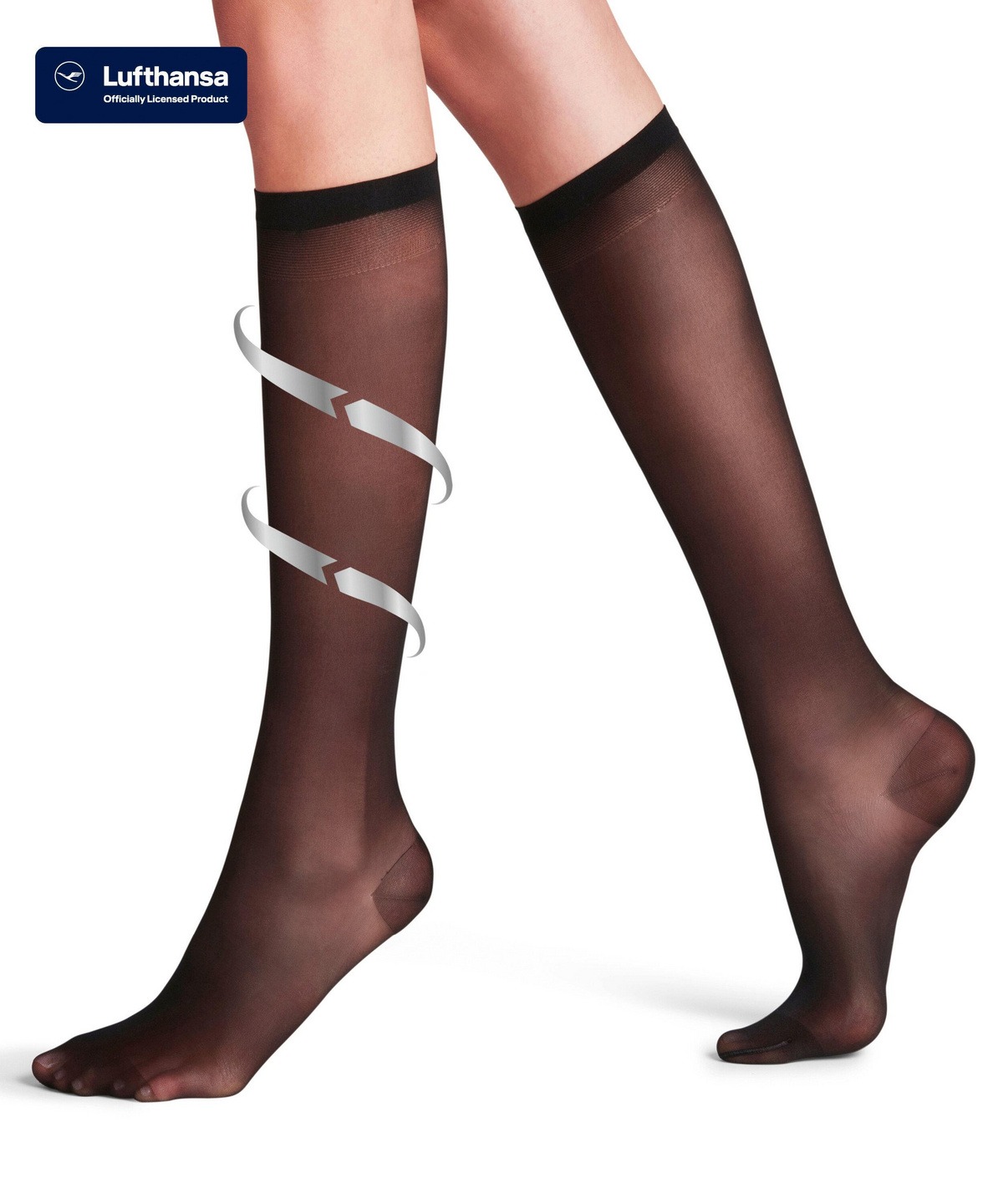 Falke Knee-Highs Vitalize Travel and Comfort black