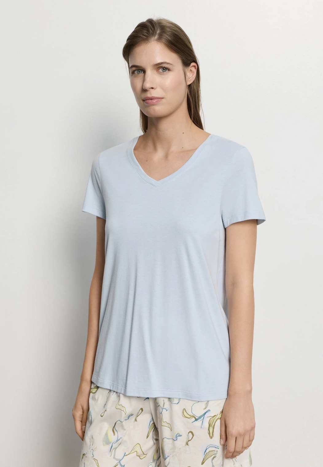 Hanro Tshirt Sleep and Lounge watery blue