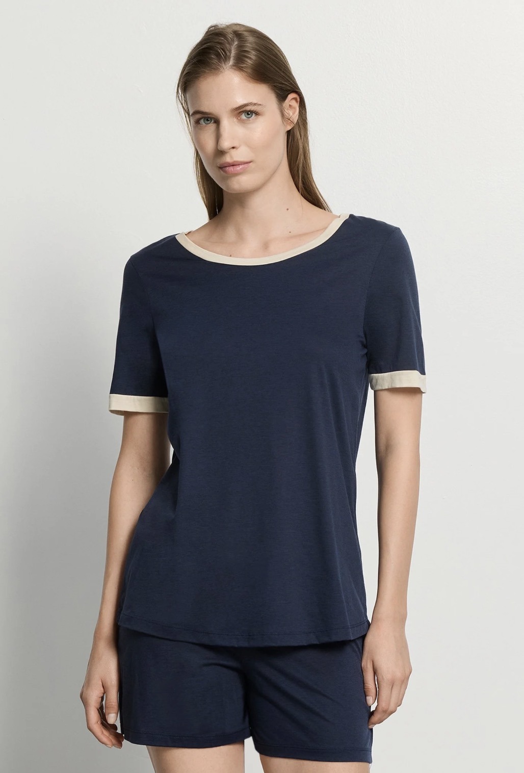 Hanro halbarm Pyjama Laura deep navy