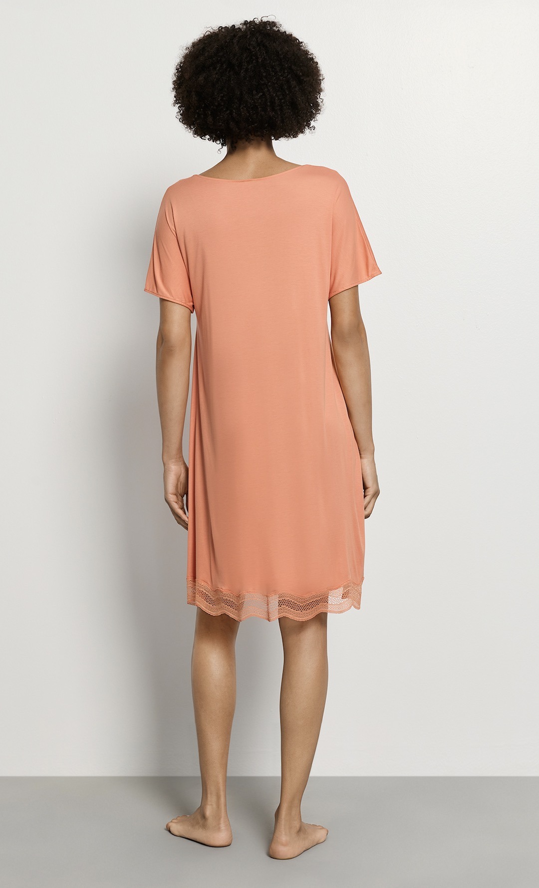 Alternative view of Hanro halbarm Nachthemd Cira NW light carnelian