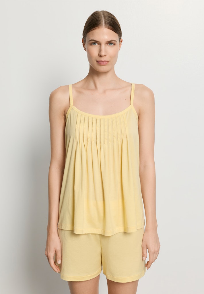 Hanro Pyjama kurz ohne Arme Juliet vanilla highlight