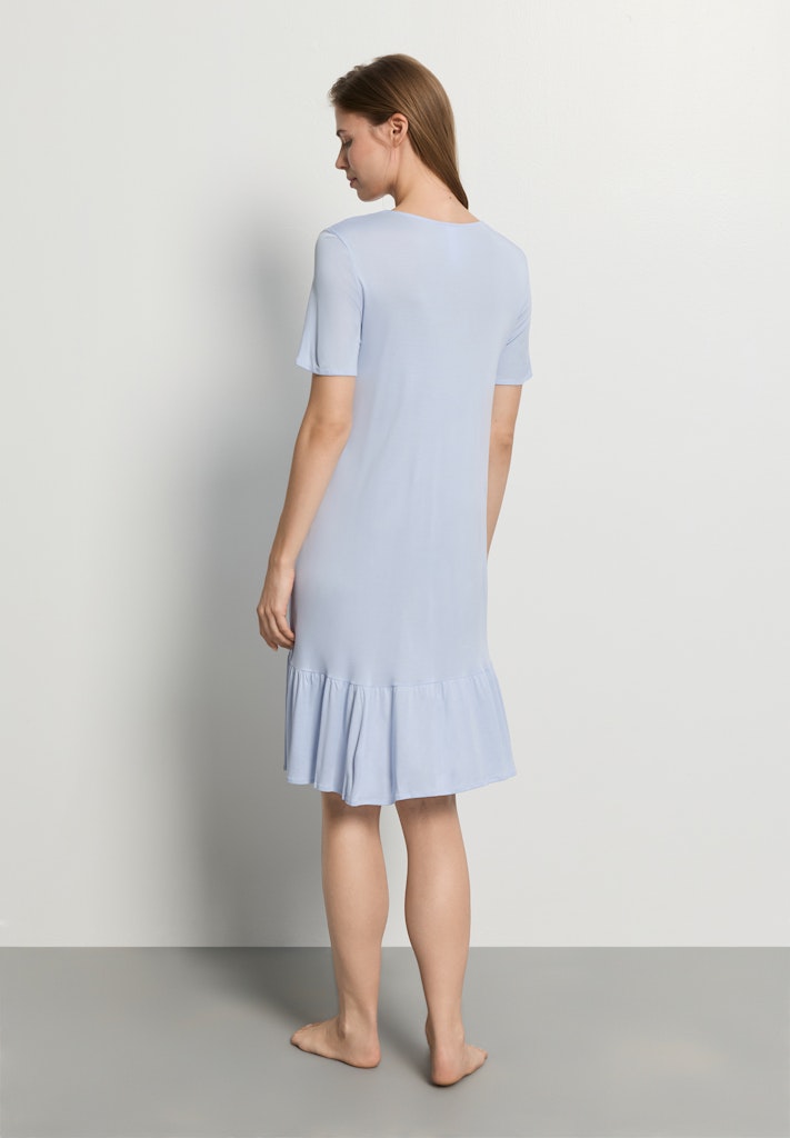 Alternative view of Hanro Nachthemd halbarm Isabella blue dove