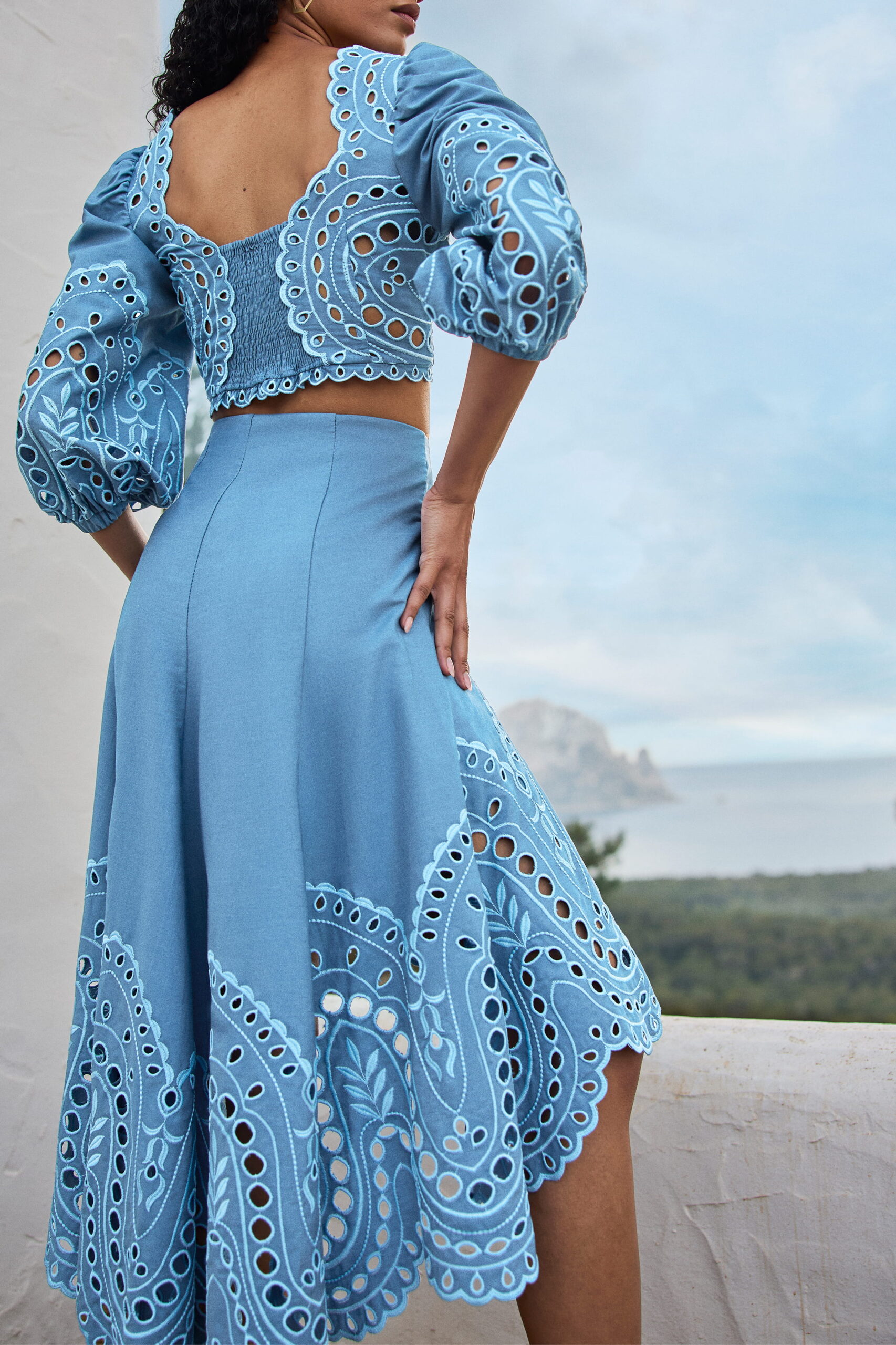 Alternative view of Charo Ruiz Long Skirt Finn Sealace Resort blue