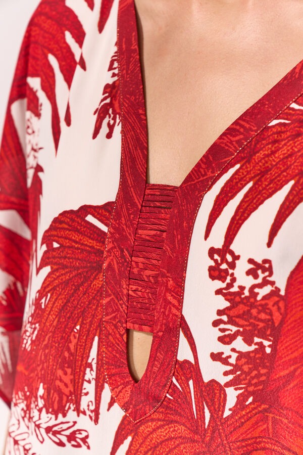 Maryan Mehlhorn Kaftan Palmaria creme rouge – Bild 3