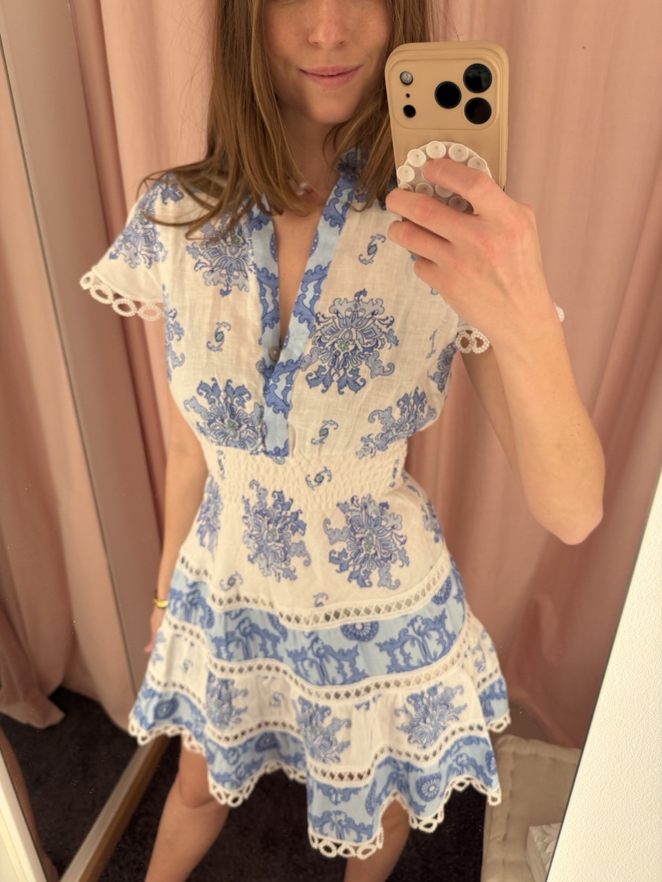 Temptation Positano Kleid Parana blue white