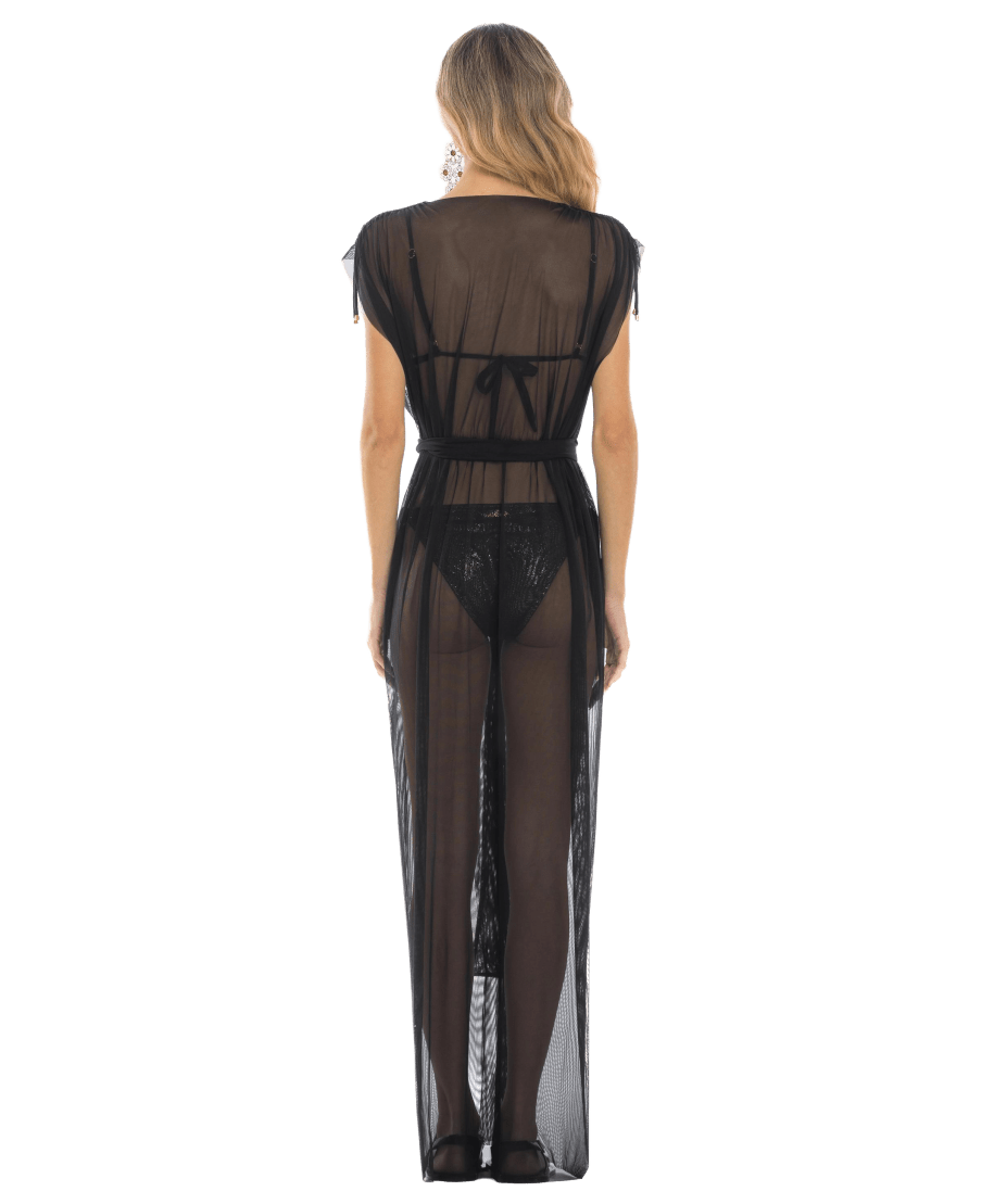 Pin up Stars Kimono Tulle schwarz – Bild 3