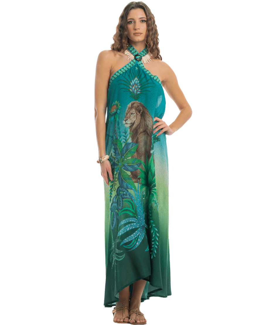 Pin up Stars Kleid Lion King azzurro