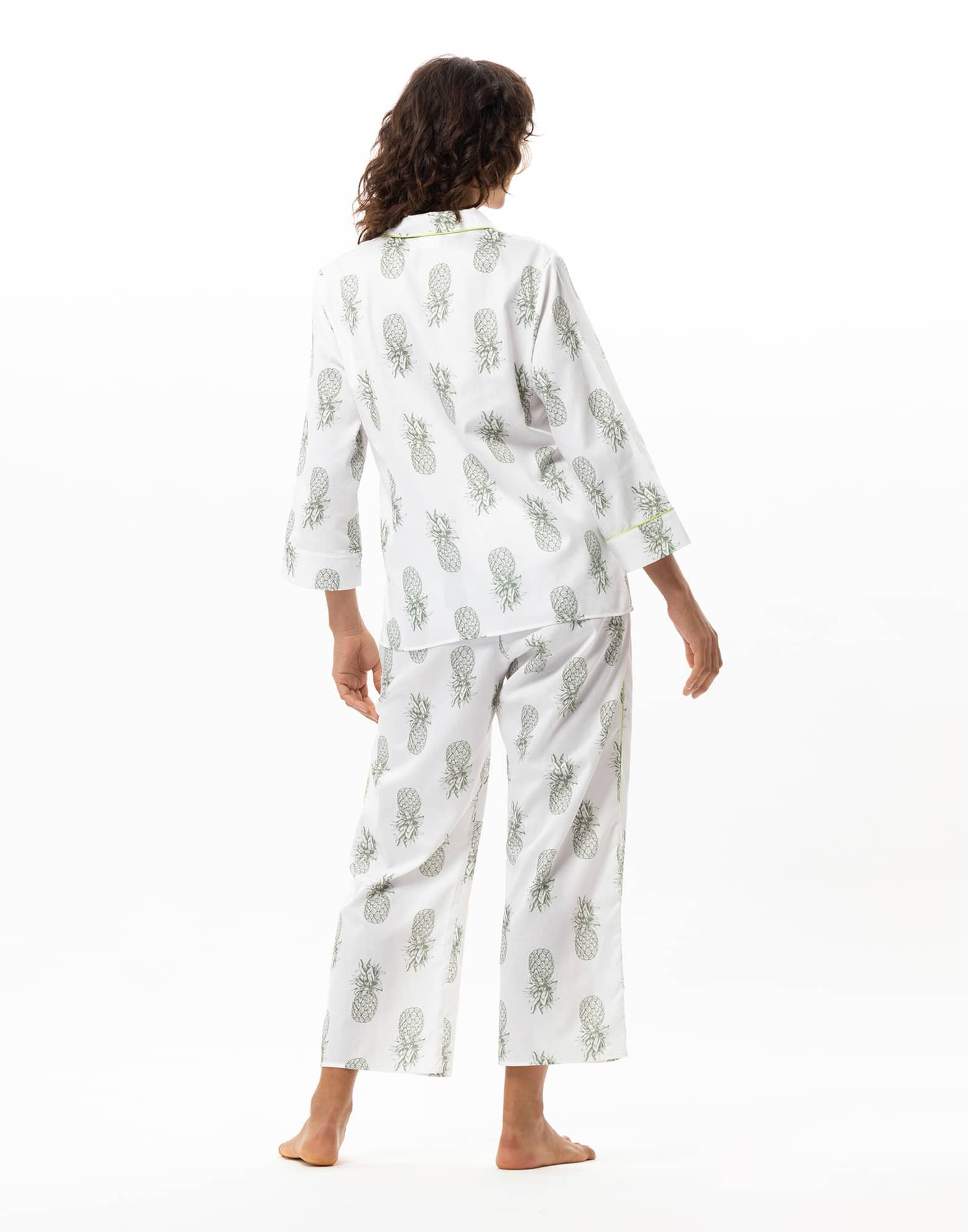 Alternative view of Le Chat Pyjama Acapulco Cotton Ananas blanc/vert