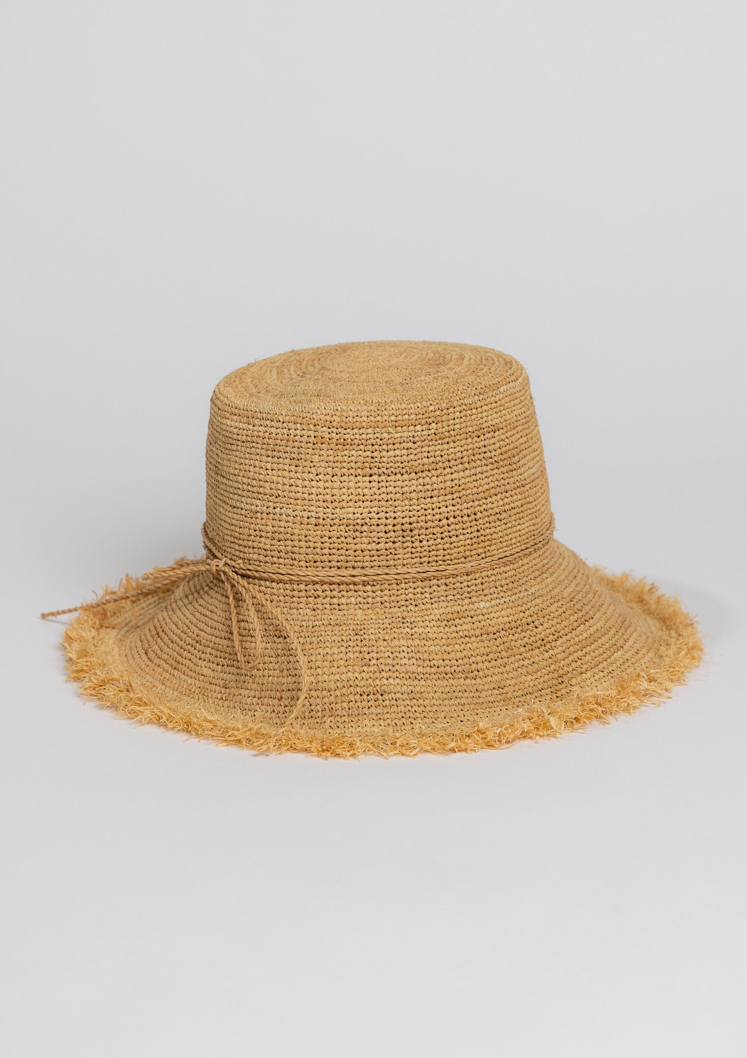 Hat Attack Packable Raffia Bucket Hat natural