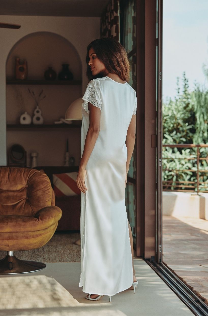 Marjolaine Negligee lang Carmelia naturel – Bild 2