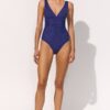 Maryan Mehlhorn twin strap Badeanzug Elements oceanmist
