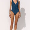 Maryan Mehlhorn low Plunge Badeanzug Elements indigo