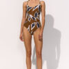Maryan Mehlhorn cut out Badeanzug Souflee silk white