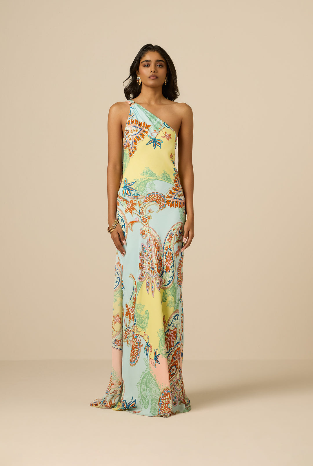 Hemant and Nandita One Sholder Dress Yuti multicolor