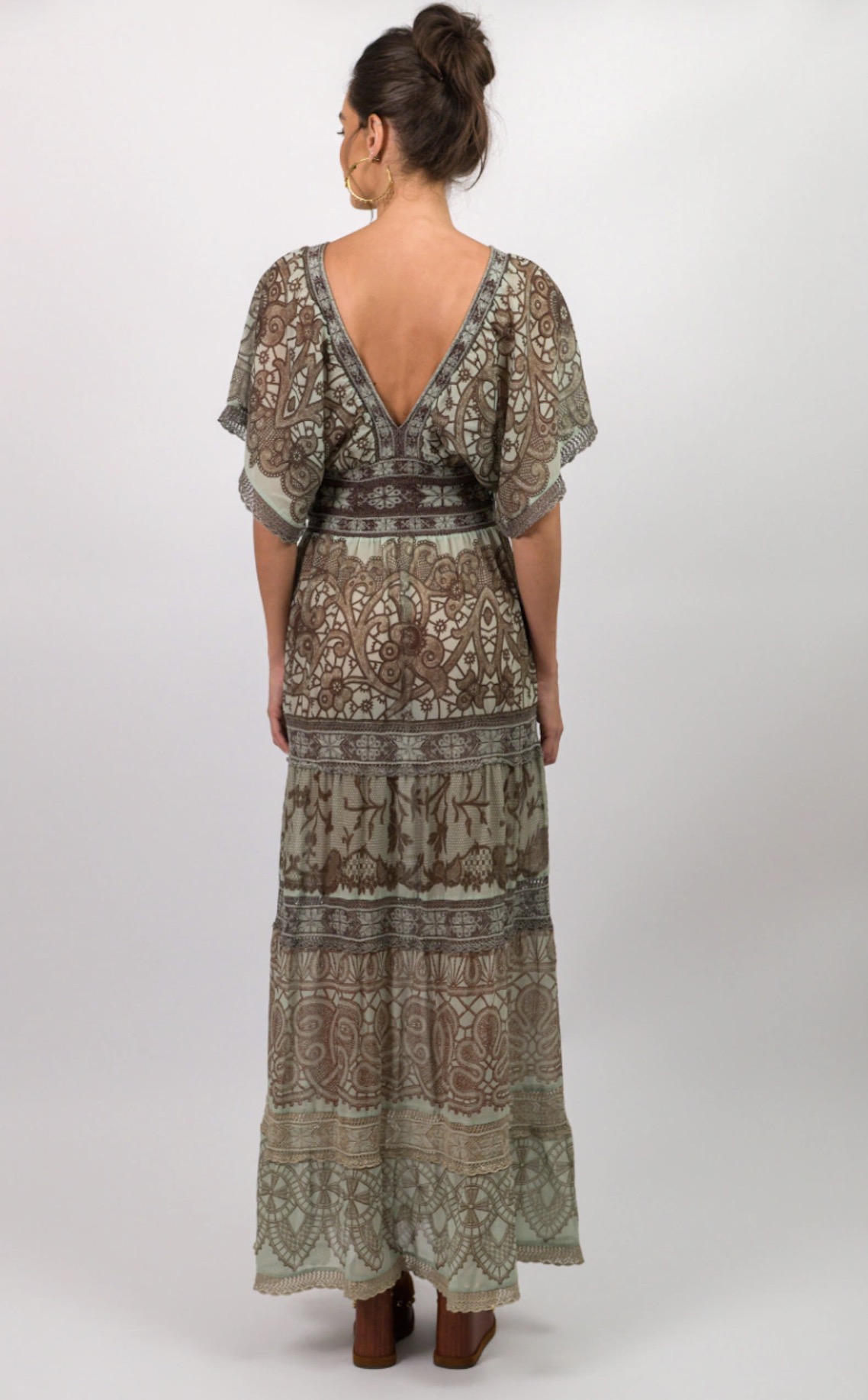 Alternative view of Cecilia Prado Maxidress Ana green