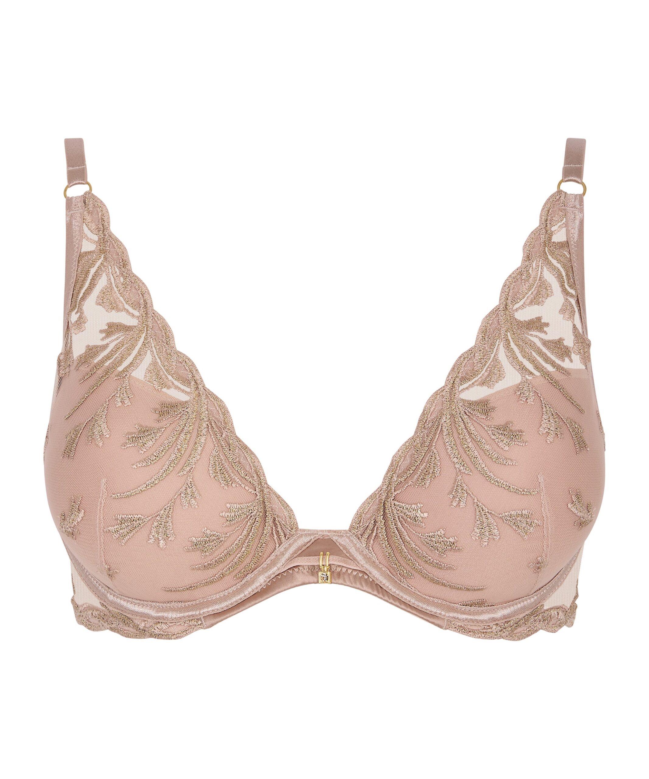 Aubade Plunge Bh mit Bügel Cosmic Romance sand rose – Bild 4