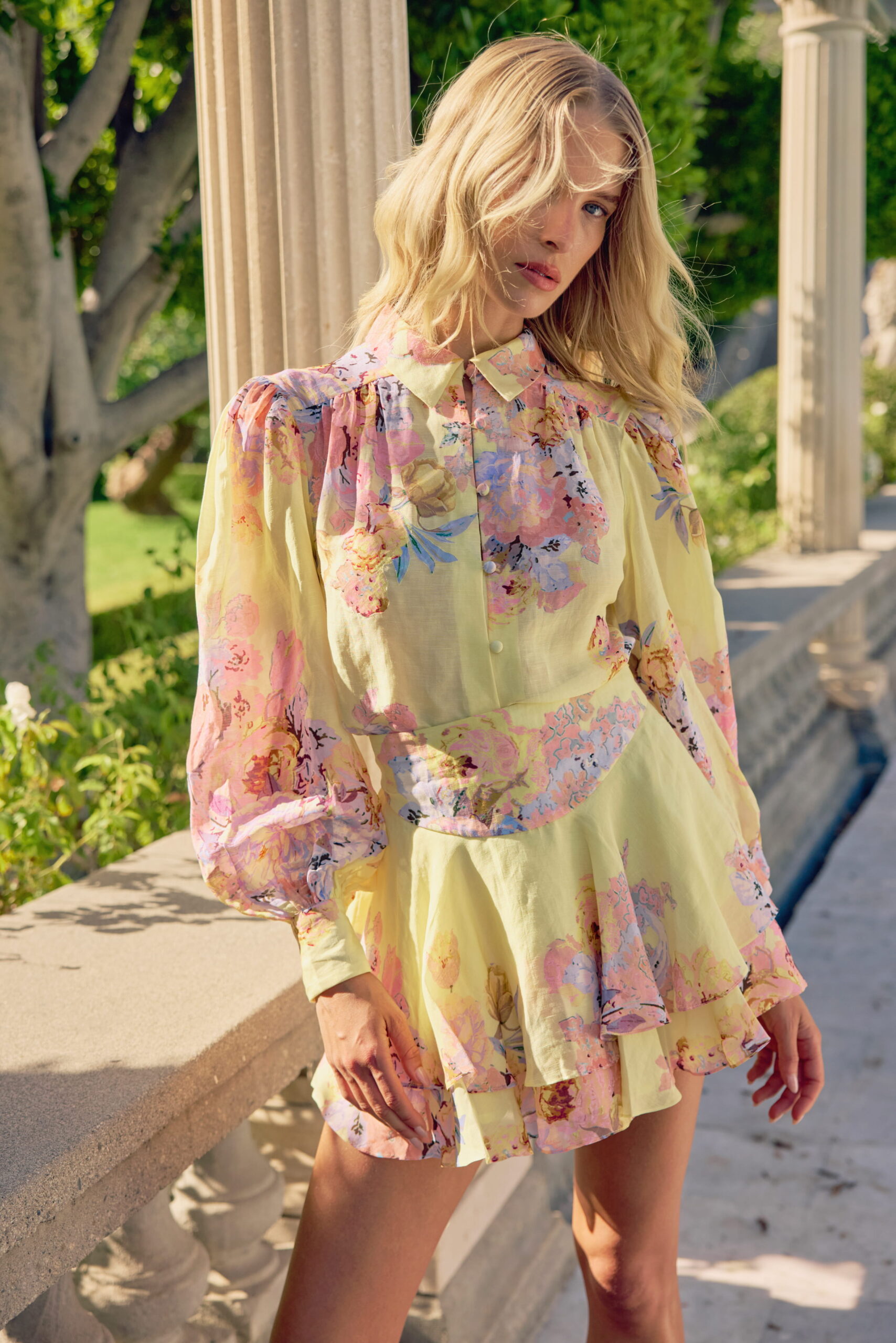 Hemant and Nandita Blouse Kysha flowers yellow