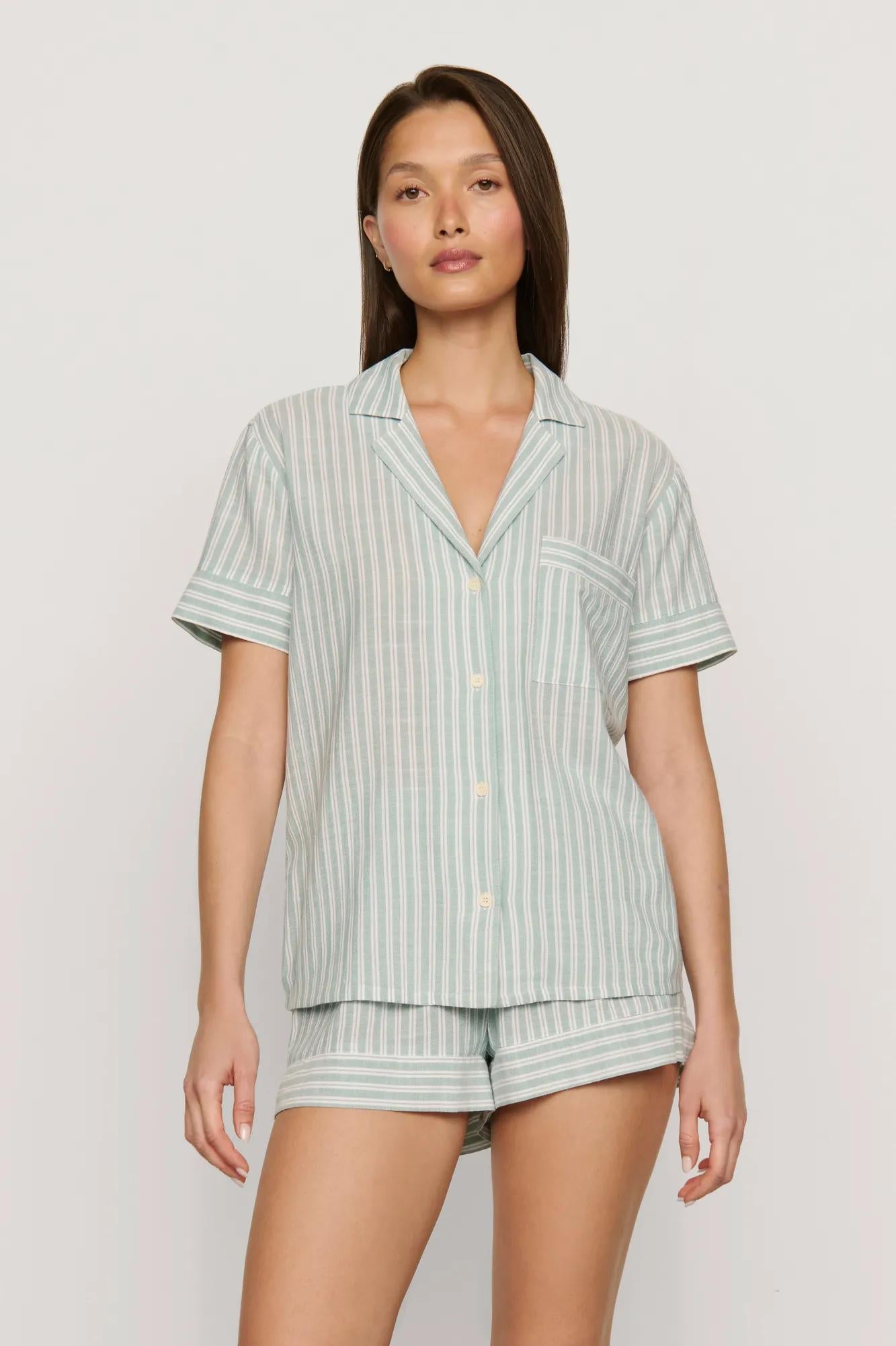 Eberjey Pyjama Shorty Nautico regatta stripe/white