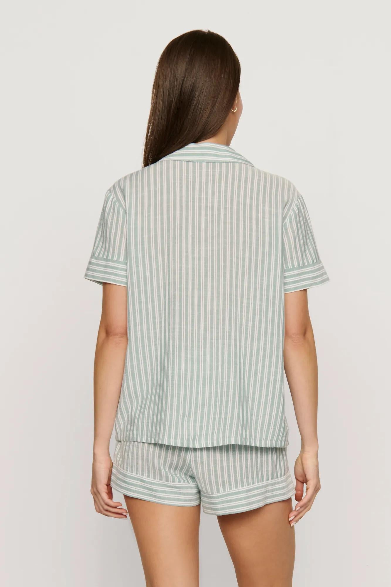 Alternative view of Eberjey Pyjama Shorty Nautico regatta stripe/white