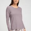 Hanro Shirt langarm Sleep and Lounge bluebird