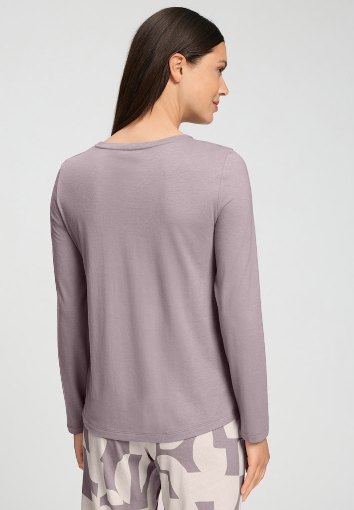 Alternative view of Hanro Shirt langarm Sleep and Lounge stormy rose