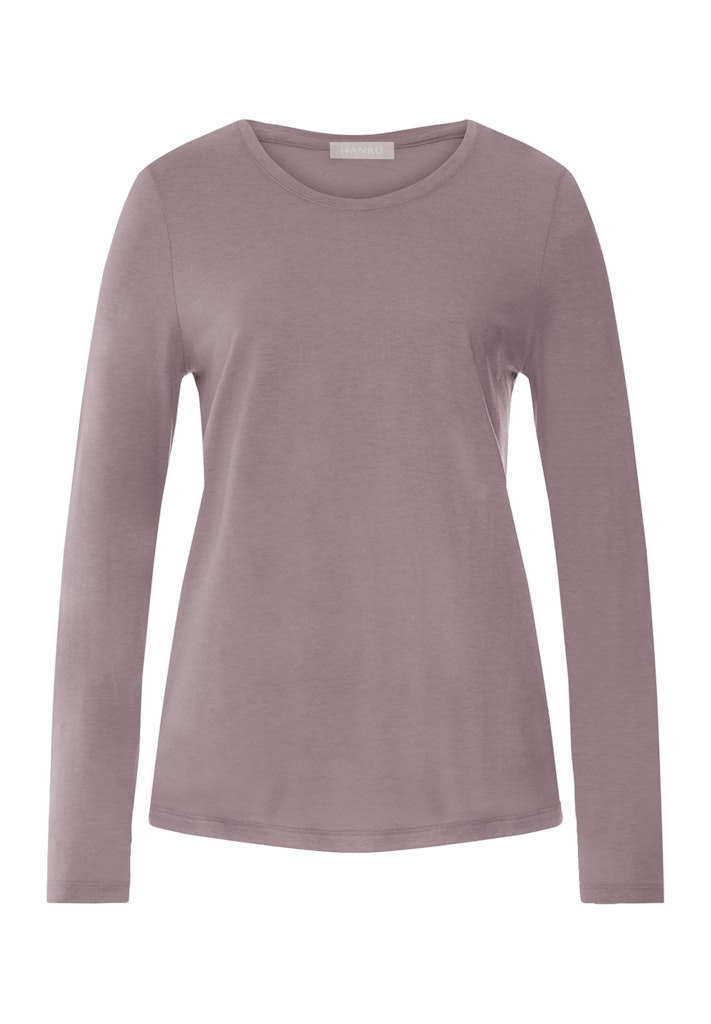 Hanro Shirt langarm Sleep and Lounge stormy rose – Bild 3