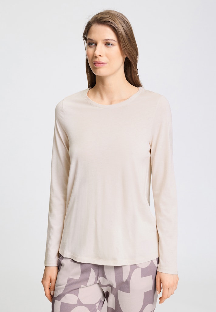 Hanro Shirt langarm Sleep and Lounge moonlight