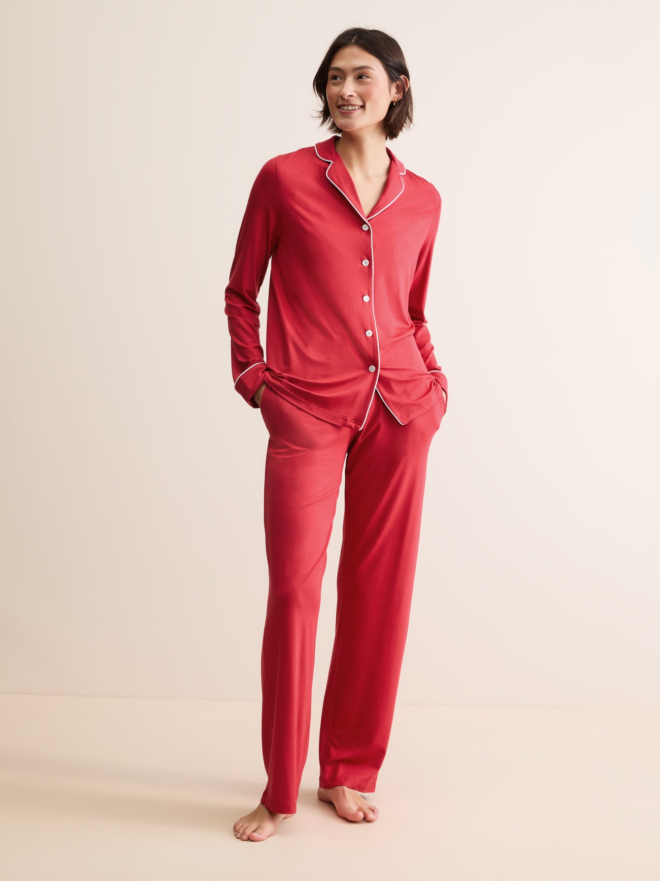 Derek Rose Pyjama Lara 11 red