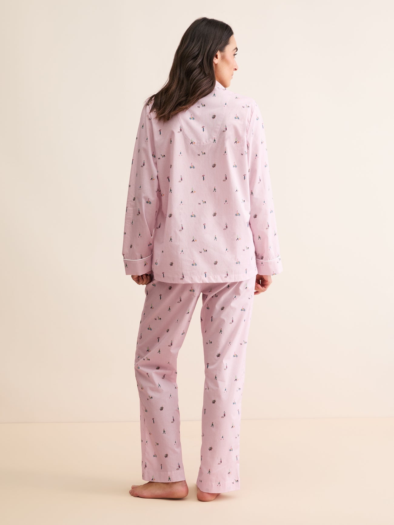 Alternative view of Derek Rose Pyjama Set People of London pink