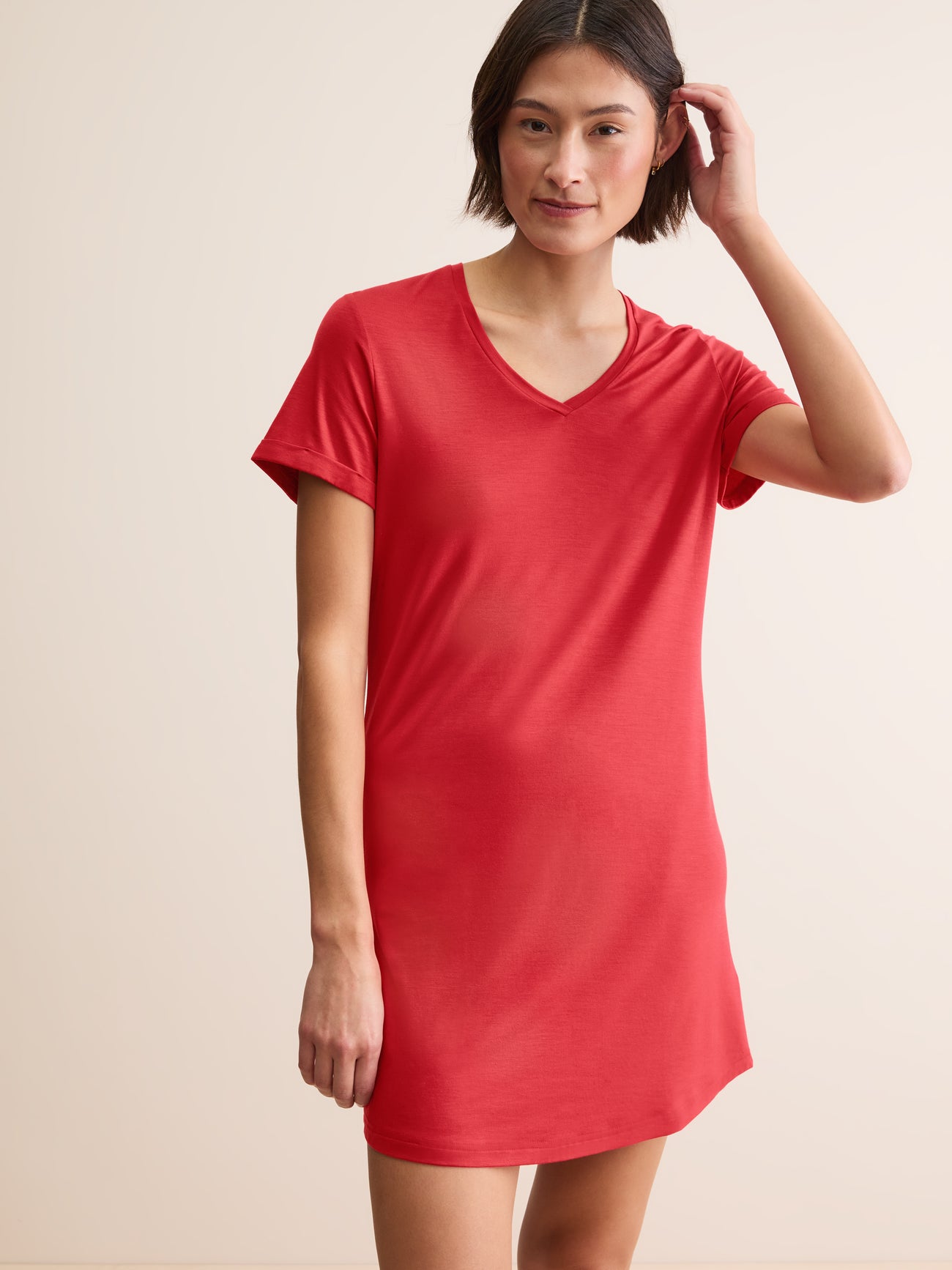 Derek Rose Sleepshirt Lara red