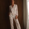 Lalide a Paris Pyjama Juliette rose/blanc