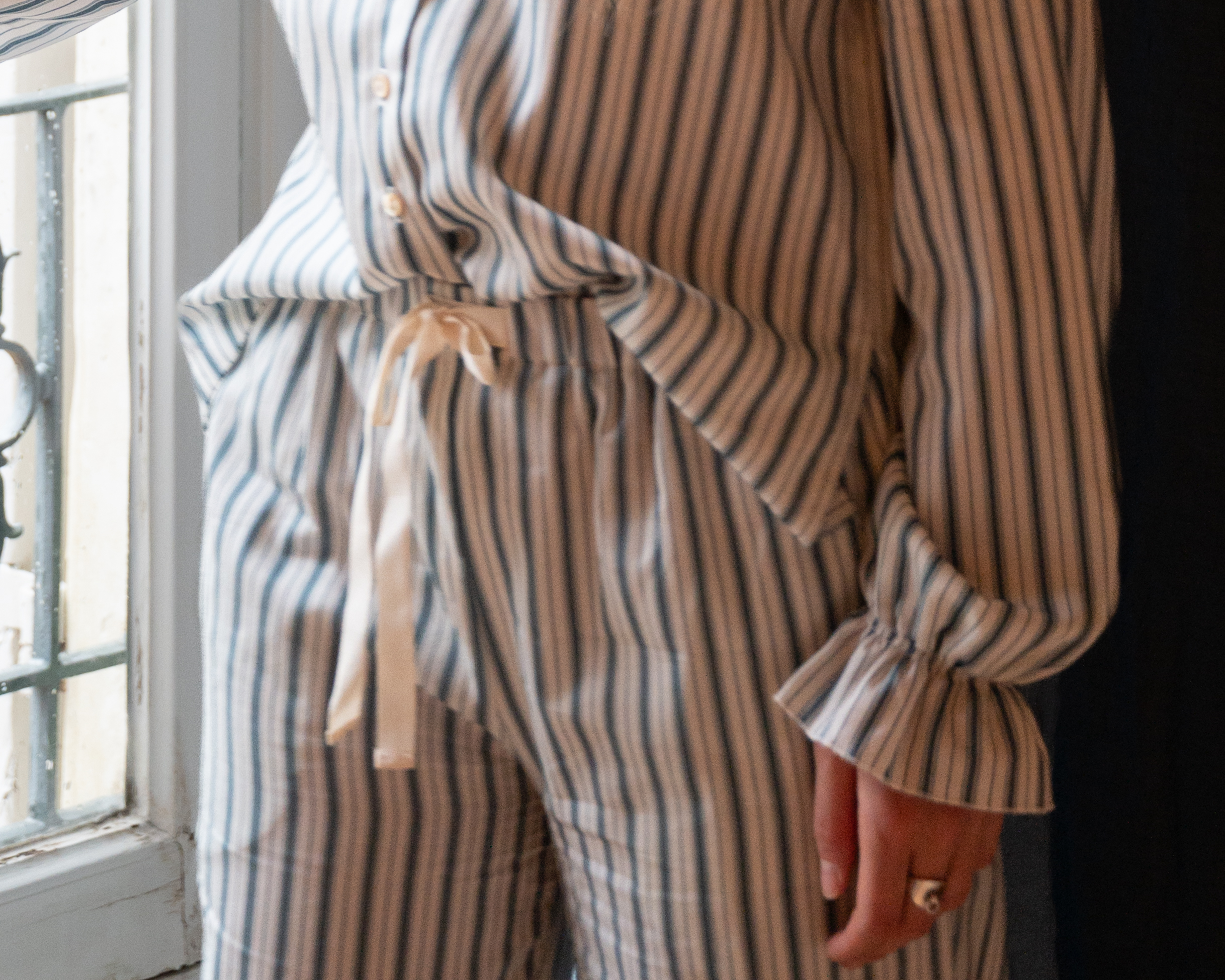 Lalide a Paris Pyjama Jamie blue/blanc – Bild 3