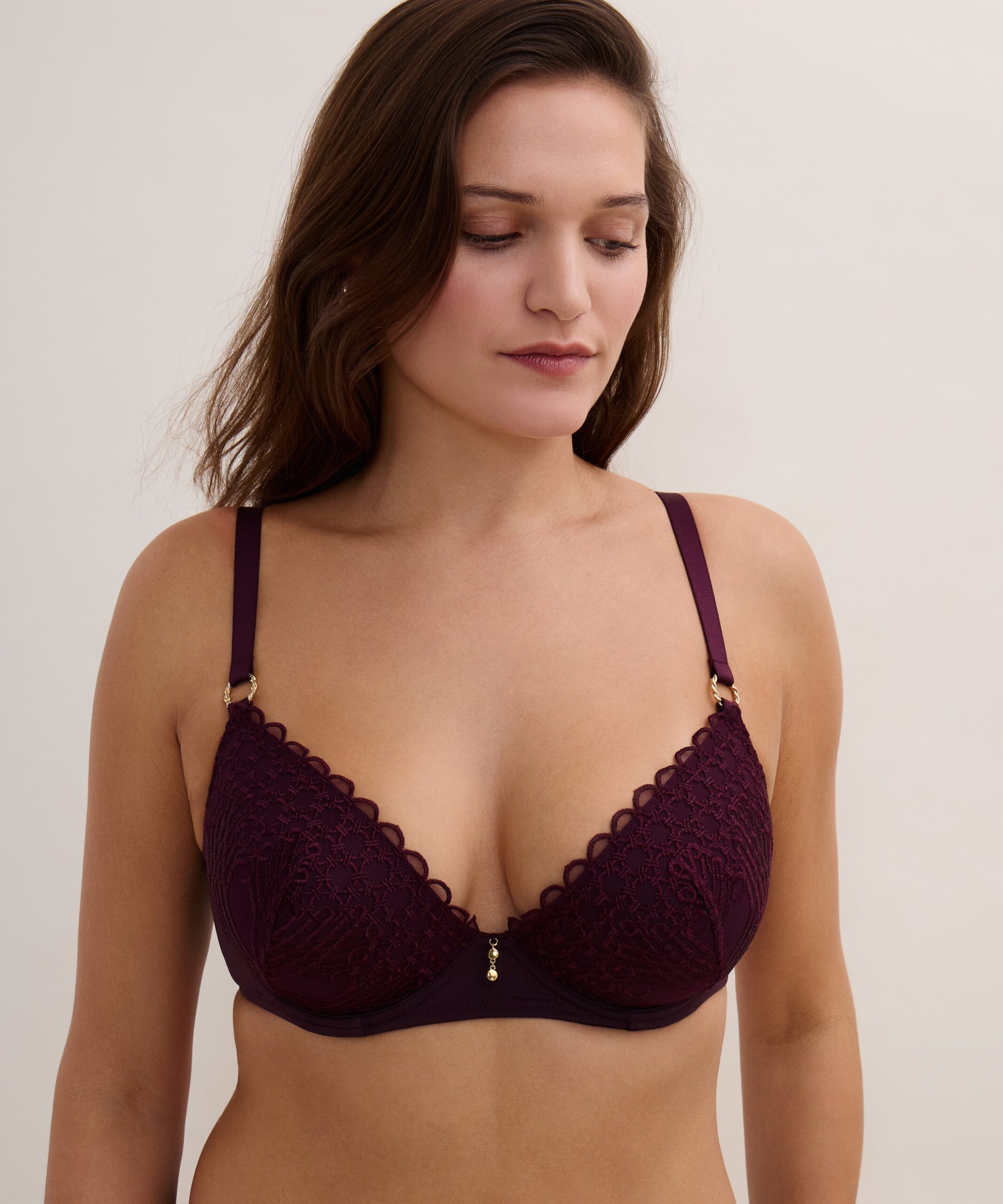 Aubade Plunge Bh mit Bügel Eloge du Desir deep berry – Bild 4