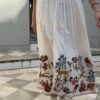 Benaras by Citrus Smock Rock white embroidered
