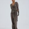 Seamless Basic Jacquard Pants fungi