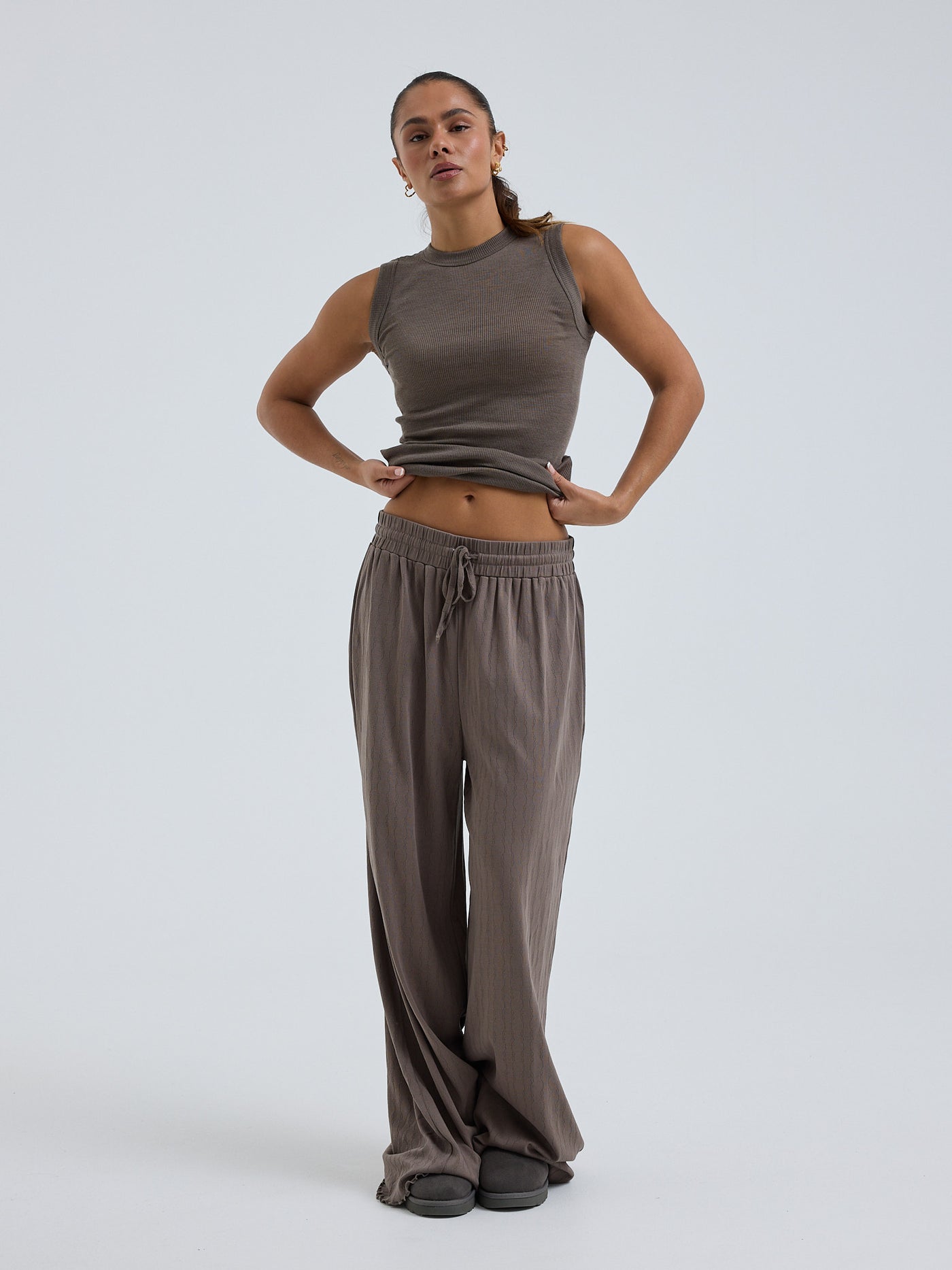 Alternative view of Seamless Basic Jacquard Pants fungi