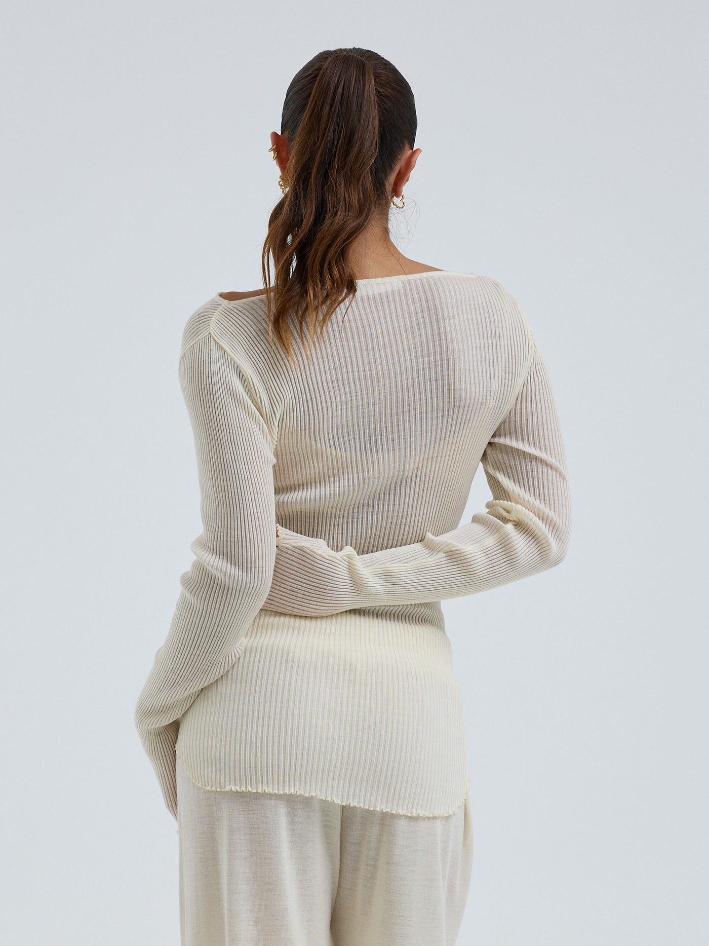 Alternative view of Seamless Basic Merino Oberteil Elegante off-white