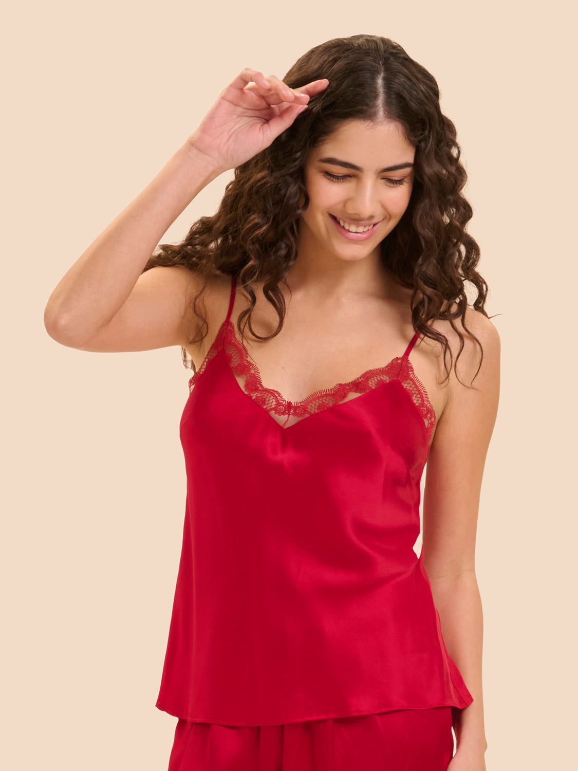 Simone Perele Top mit Stickerei Love me red