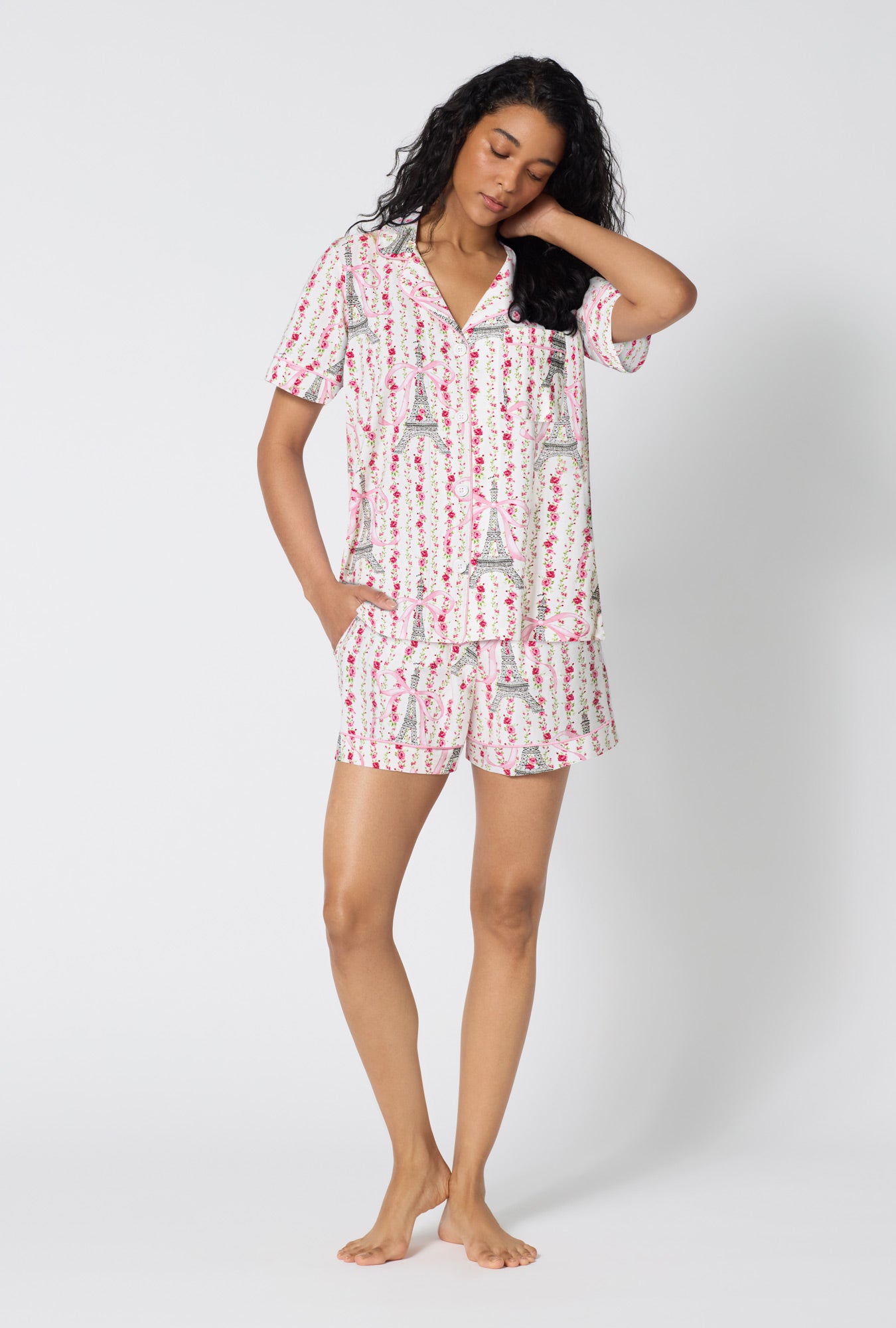 Bed Head Pyjama Shorty fleur de la tour – Bild 3