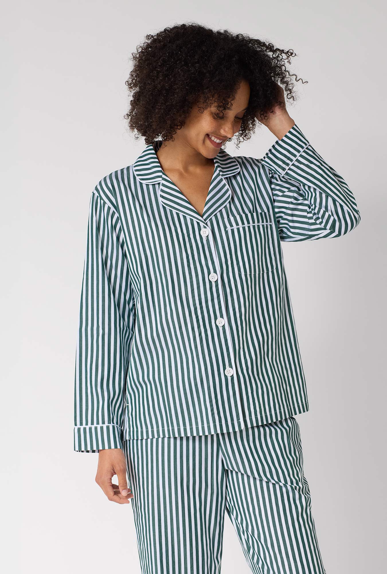 Bed Head Pyjama green signature stripe – Bild 3