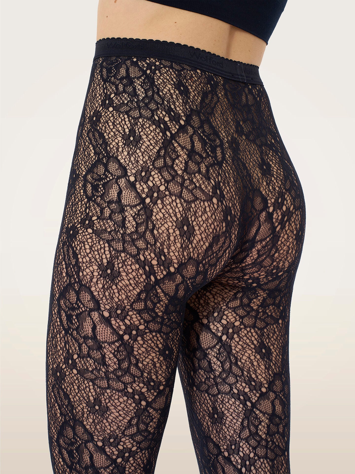 Wolford Tights Infinite Rose Net deep night – Bild 3