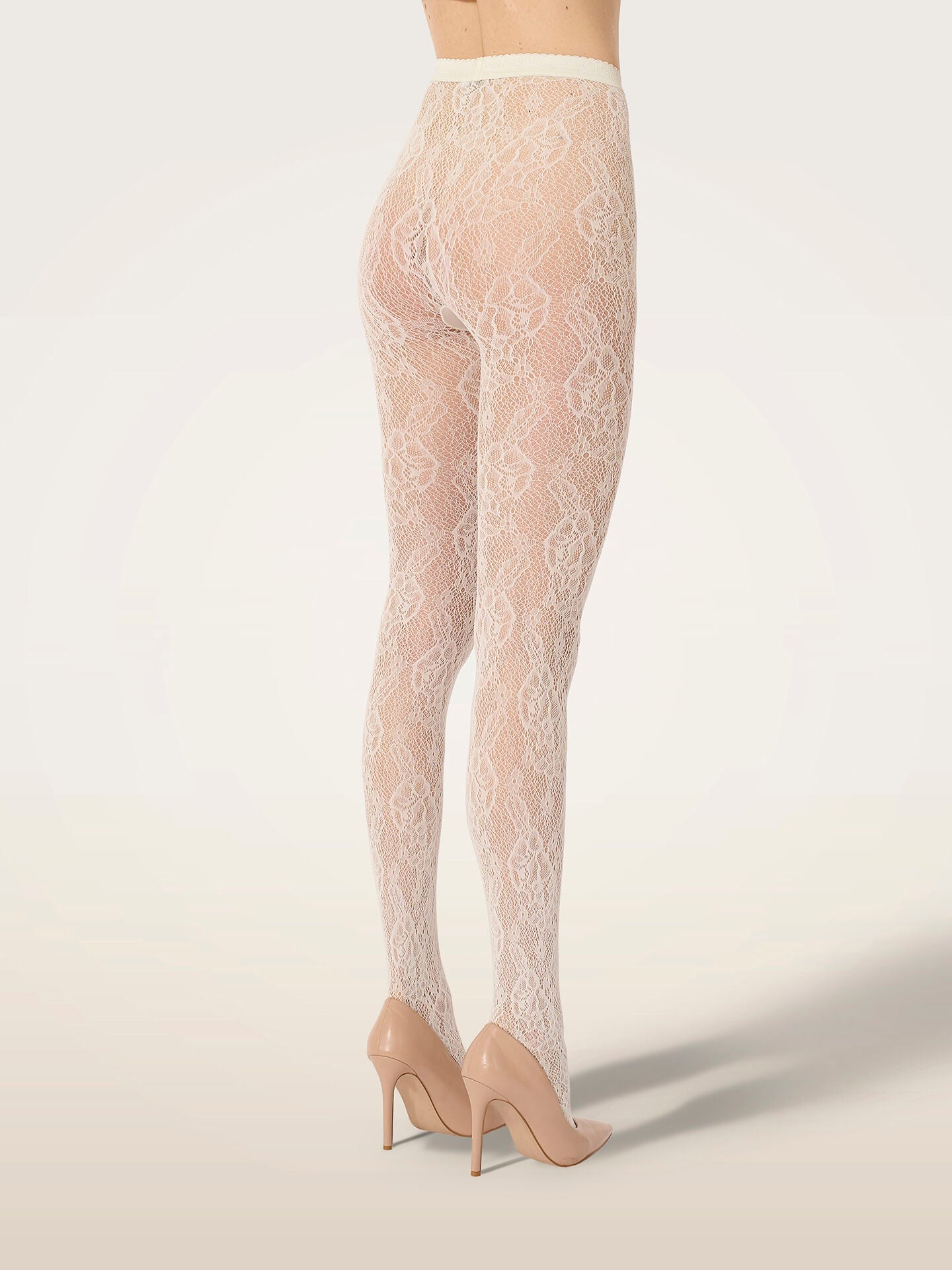 Alternative view of Wolford Tights Infinite Rose Net whipped cream