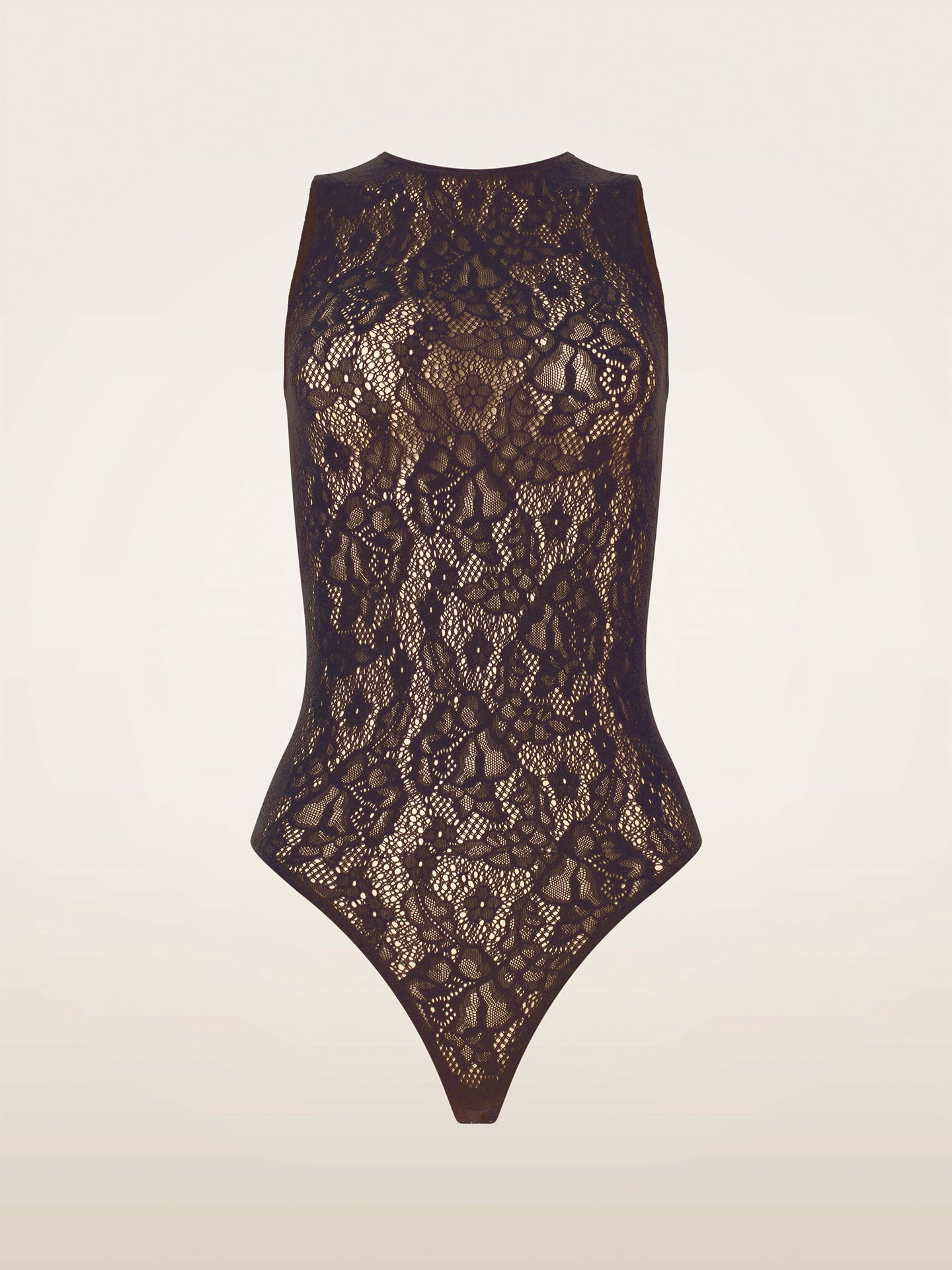 Wolford String Body Infinite Rose Net dark wood – Bild 3