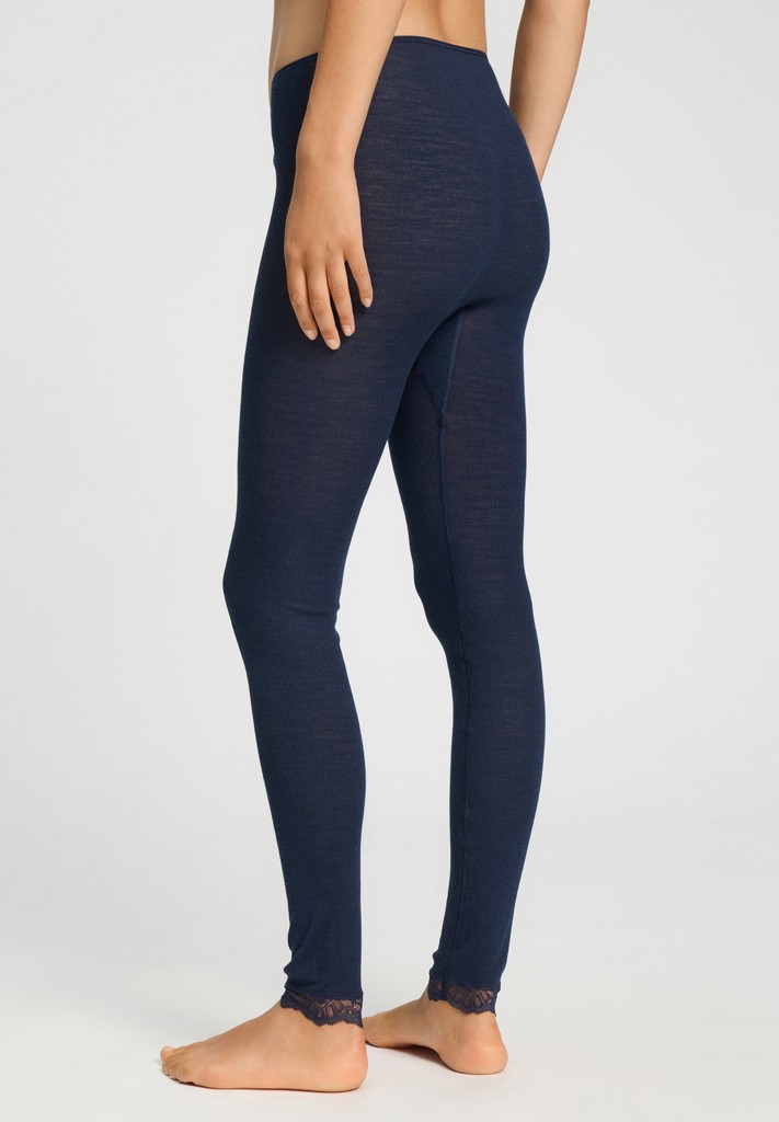 Alternative view of Hanro Leggings Woolen Lace deep navy