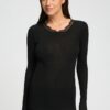 Hanro Shirt Woolen Lace black