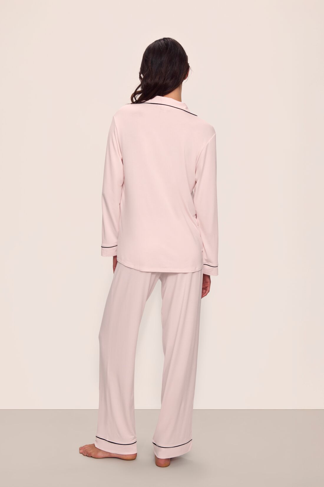 Alternative view of Eberjey Pyjama Gisele sorbet pink/black